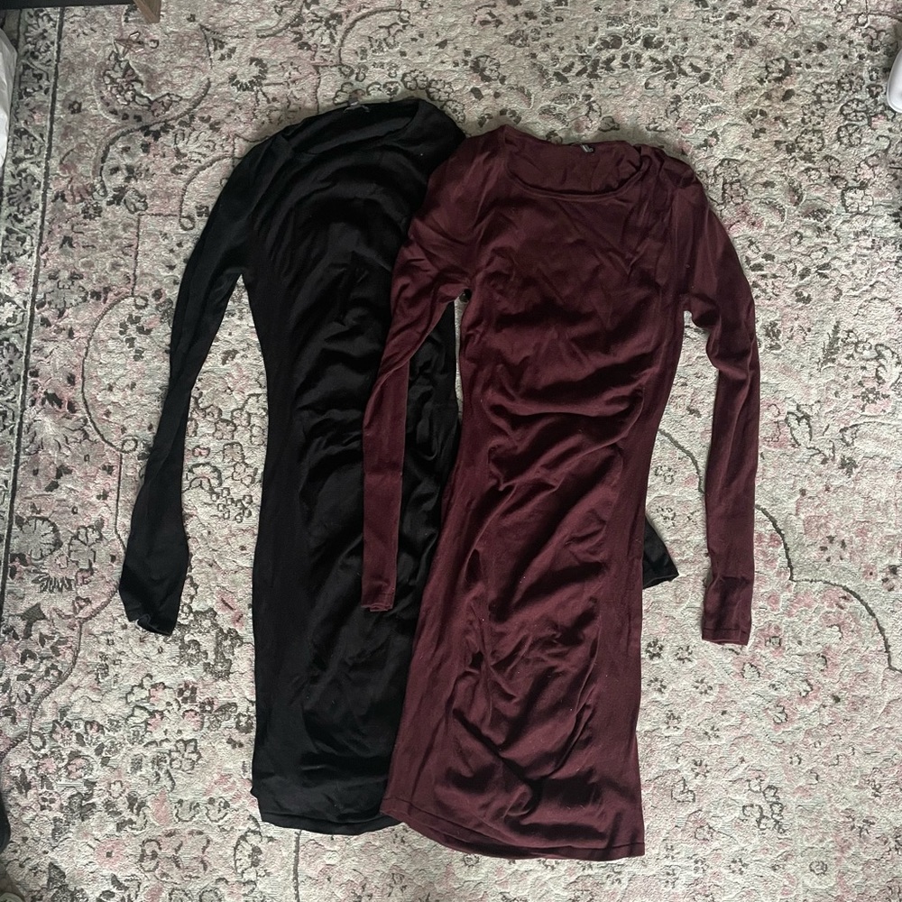 Express Ruched Sweater Dress Bundle